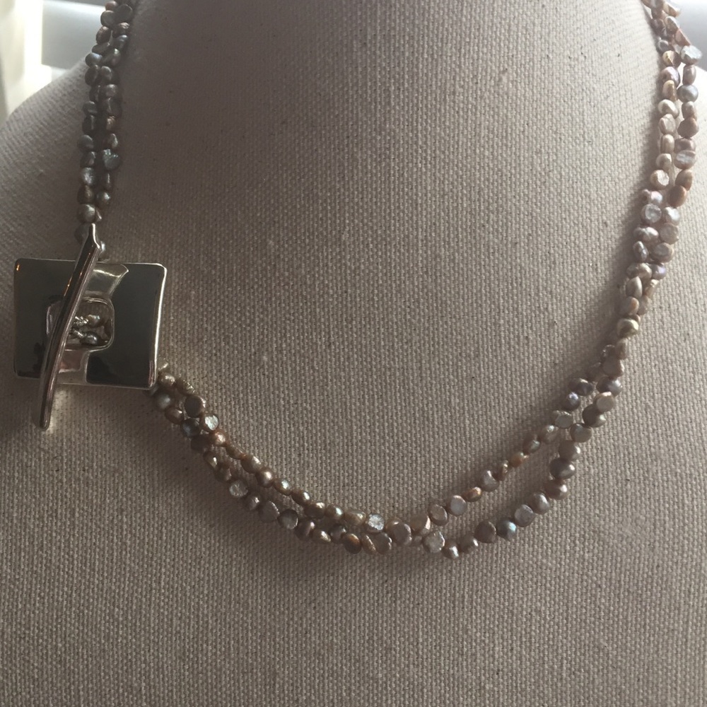 Sterling Silver & freshwater pearl necklace
